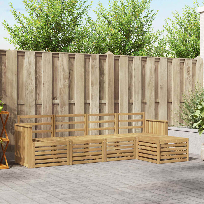 Set de canapele de exterior 5 pcs Alb 249 x 122,5 x 73 cm - WALTI WALTI