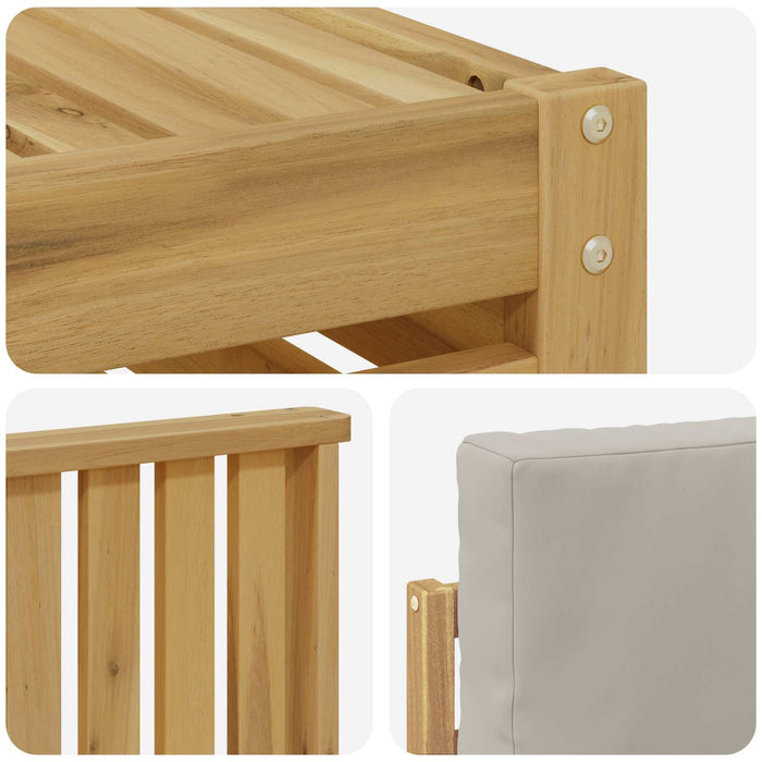 Set de canapele de exterior 5 pcs Alb și gri deschis WALTI