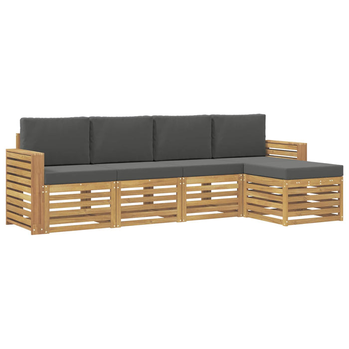 Set de canapele de exterior 5 pcs Alb și antracit WALTI