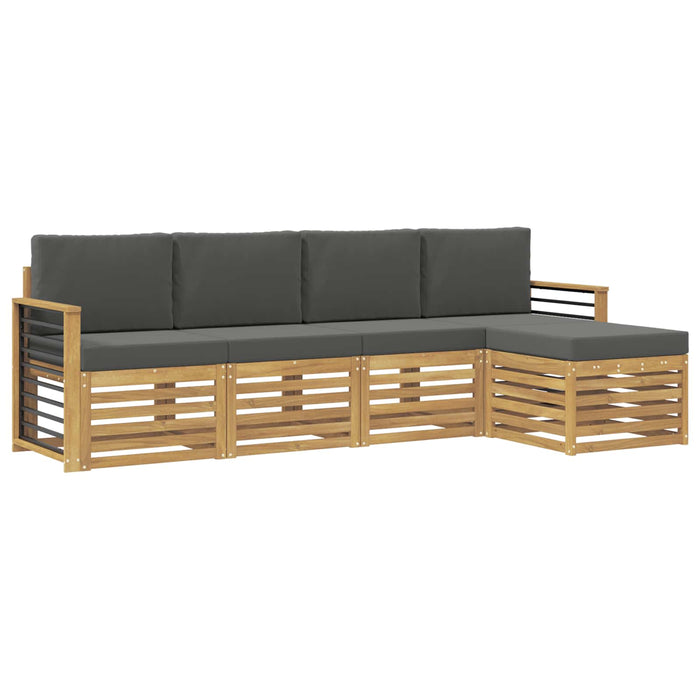 Set de canapele de exterior 5 pcs Alb și antracit WALTI
