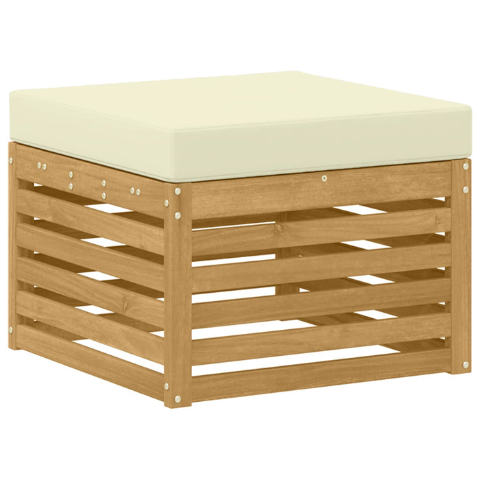 Set de canapele de exterior 6 pcs Alb și crem 59 x 59 x 37 cm WALTI