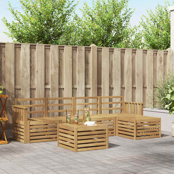Set de canapele de exterior 6 pcs Alb 59 x 59 x 37 cm WALTI