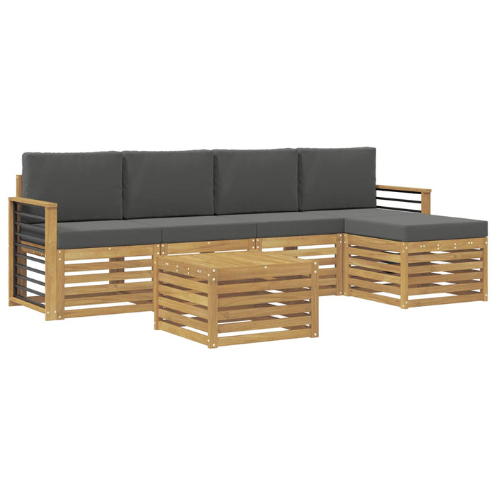 Set de canapele de exterior 6 pcs Alb și antracit WALTI