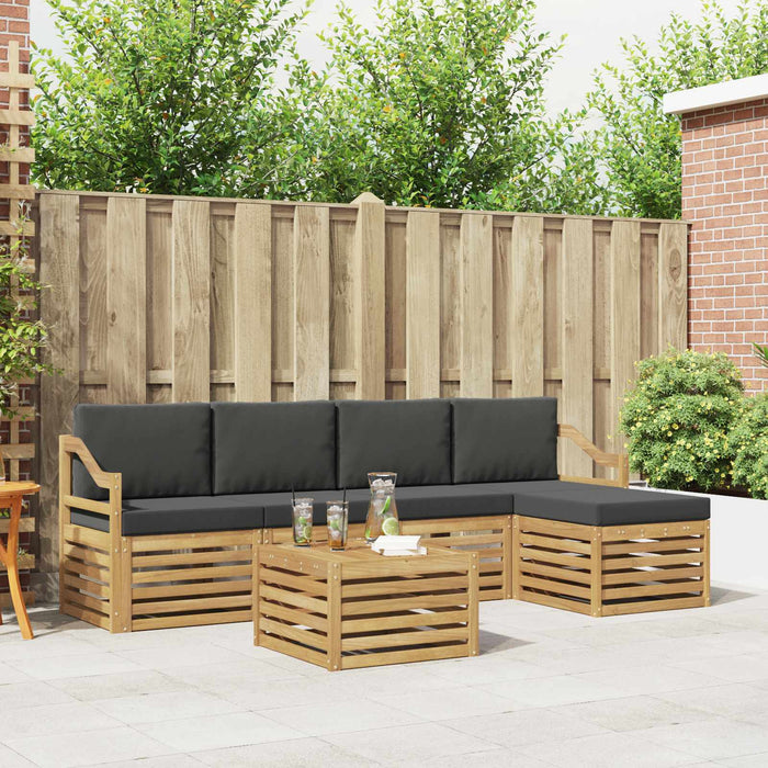 Set de canapele de exterior 6 pcs Alb și antracit WALTI