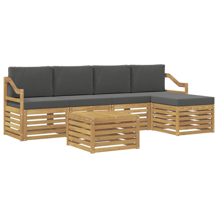 Set de canapele de exterior 6 pcs Alb și antracit WALTI