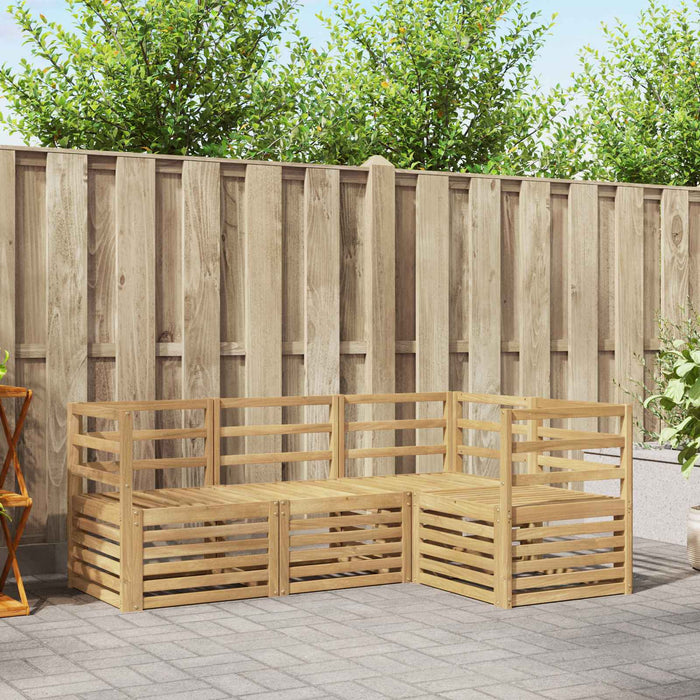 Seturi de canapele 4 pcs Alb 185,5 x 126,5 x 73 cm WALTI