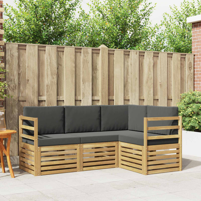 Seturi de canapele 4 pcs Alb și antracit 185,5 x 126,5 x 73 cm WALTI