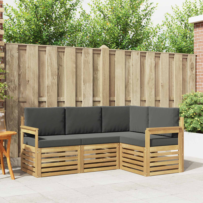 Set de canapele de exterior 4 pcs Alb și antracit WALTI