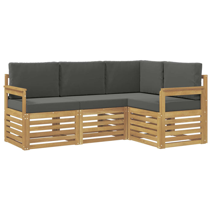 Set de canapele de exterior 4 pcs Alb și antracit WALTI