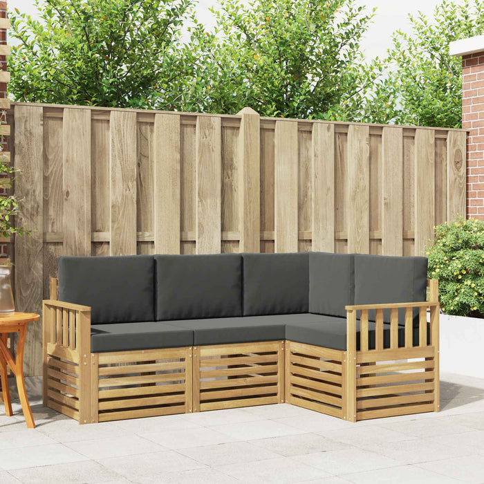 Set de canapele de exterior 4 pcs Alb și antracit WALTI