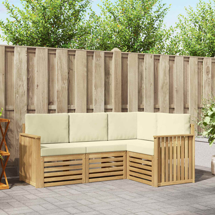 Seturi de canapele 4 pcs Alb și crem 187,5 x 128,5 x 73 cm - WALTI WALTI