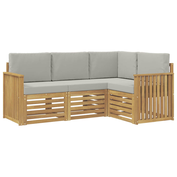 Seturi de canapele 4 pcs Alb și gri deschis - WALTI WALTI