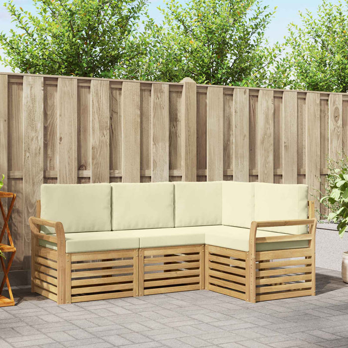 Seturi de canapele 4 pcs Alb și crem 190 x 130,5 x 73 cm - WALTI WALTI