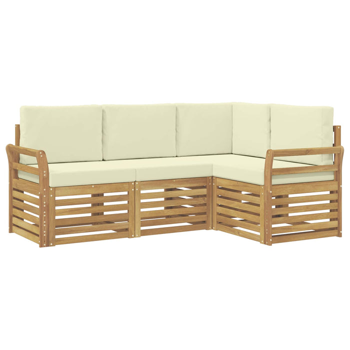 Seturi de canapele 4 pcs Alb și crem 190 x 130,5 x 73 cm - WALTI WALTI