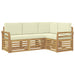 Seturi de canapele 4 pcs Alb și crem 190 x 130,5 x 73 cm - WALTI WALTI