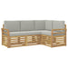 Seturi de canapele 4 pcs Alb și gri deschis 190 x 130,5 x 73 cm - WALTI WALTI