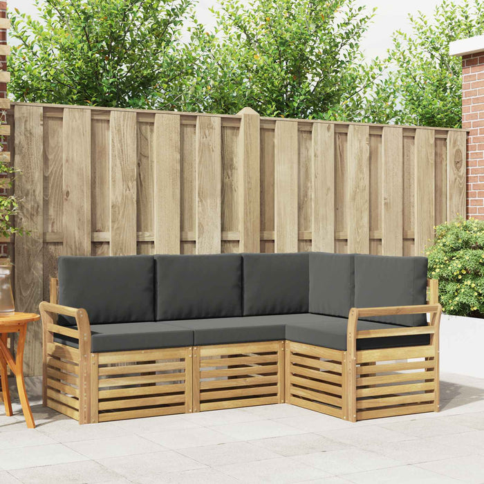 Seturi de canapele 4 pcs Alb și antracit 190 x 130,5 x 73 cm - WALTI WALTI