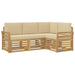 Seturi de canapele 4 pcs Alb și Bej 190 x 130,5 x 73 cm - WALTI WALTI