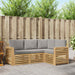 Set de canapele de exterior 4 pcs Alb și gri deschis Poliester - WALTI WALTI