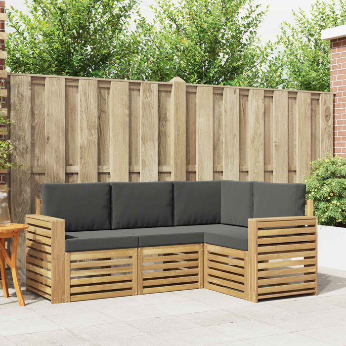 Seturi de canapele 4 pcs Alb și antracit 191 x 132,5 x 73 cm - WALTI WALTI