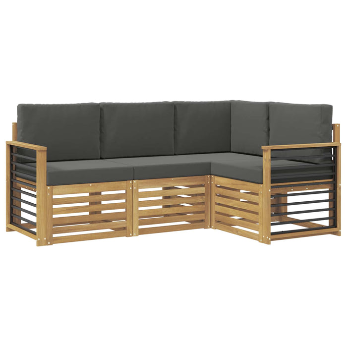 Seturi de canapele 4 pcs Alb și antracit 187,5 x 128,5 x 73 cm WALTI