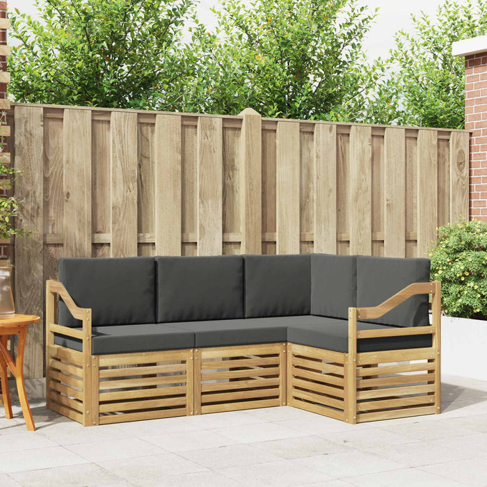 Seturi de canapele 4 pcs Alb și antracit 185,5 x 126,5 x 73 cm WALTI