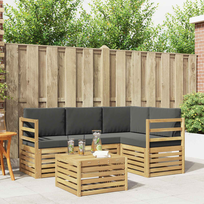 Set de canapele de exterior 5 pcs Alb și antracit WALTI