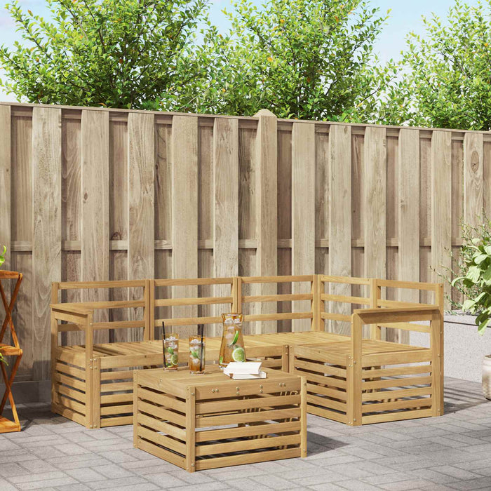Set de canapele de exterior 5 pcs Alb 59 x 59 x 37 cm WALTI