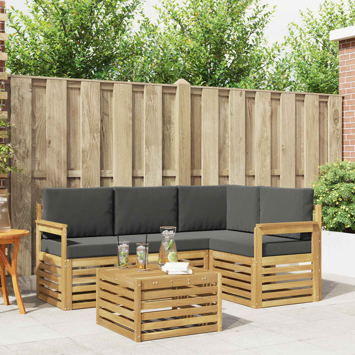 Set de canapele de exterior 5 pcs Alb și antracit WALTI