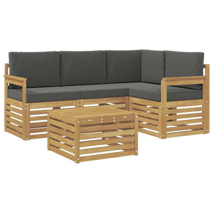 Set de canapele de exterior 5 pcs Alb și antracit WALTI