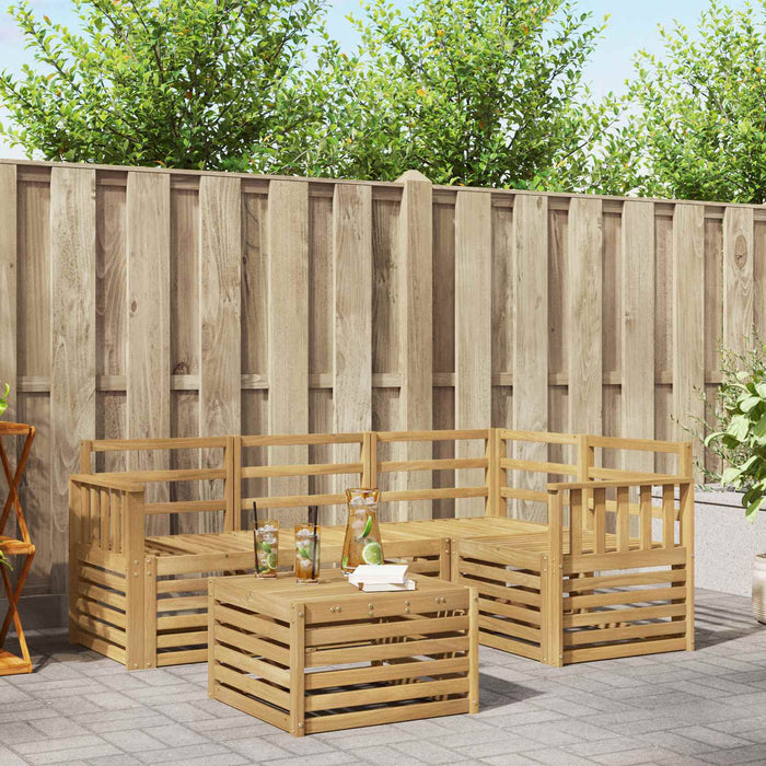 Set de canapele de exterior 5 pcs Alb 59 x 59 x 37 cm WALTI