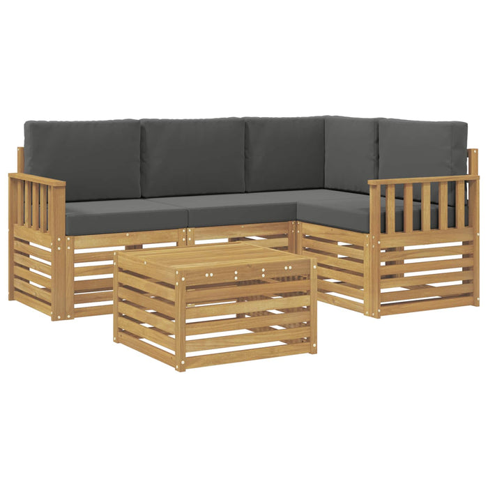 Set de canapele de exterior 5 pcs Alb și antracit WALTI