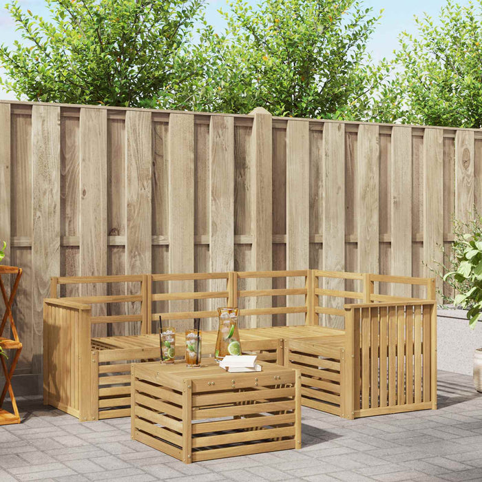 Set de canapele de exterior 5 pcs Alb 59 x 59 x 37 cm WALTI