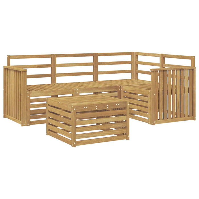 Set de canapele de exterior 5 pcs Alb 59 x 59 x 37 cm WALTI
