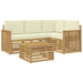 Set de canapele de exterior 5 pcs Alb și crem 59 x 59 x 37 cm - WALTI WALTI