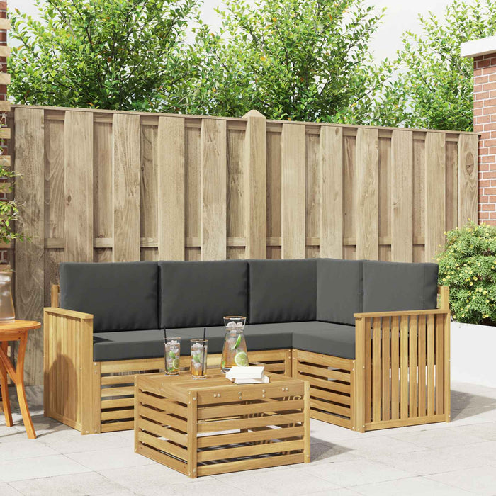 Set de canapele de exterior 5 pcs Alb și antracit WALTI