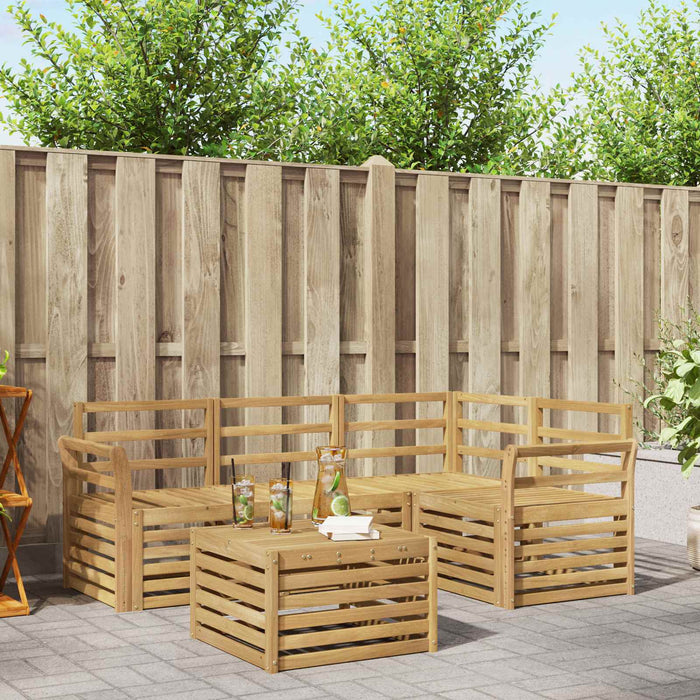 Set de canapele de exterior 5 pcs Alb 59 x 59 x 37 cm WALTI