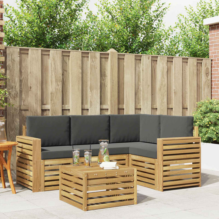 Set de canapele de exterior 5 pcs Alb și antracit WALTI