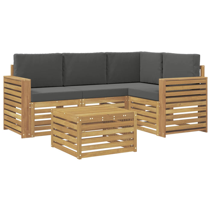Set de canapele de exterior 5 pcs Alb și antracit WALTI