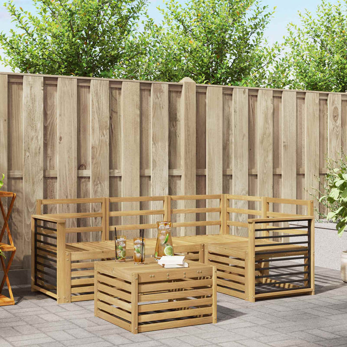 Set de canapele de exterior 5 pcs Alb 59 x 59 x 37 cm WALTI