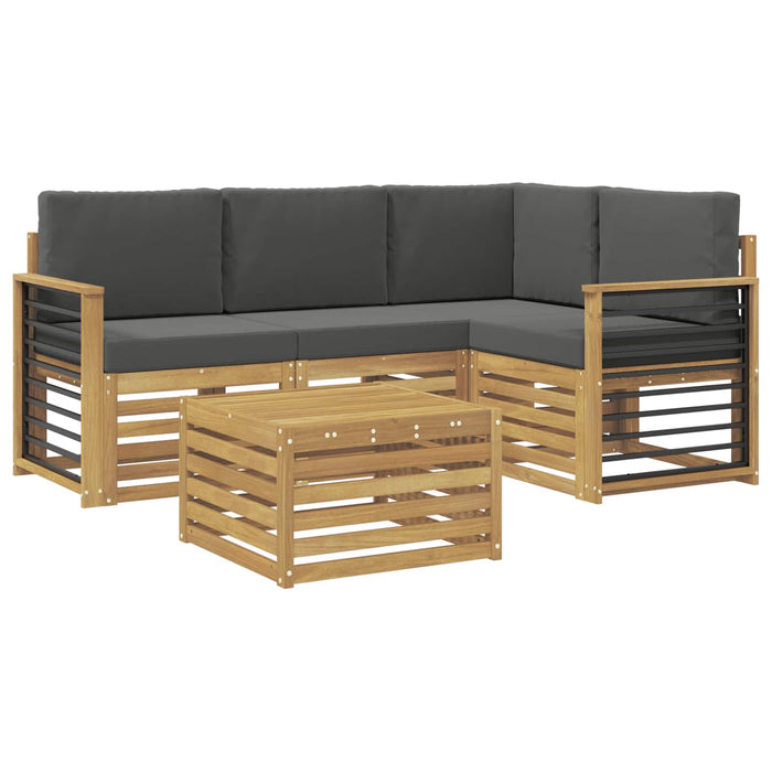 Set de canapele de exterior 5 pcs Alb și antracit WALTI