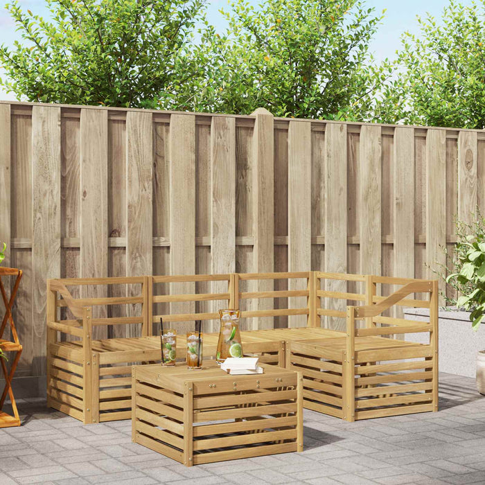 Set de canapele de exterior 5 pcs Alb 59 x 59 x 37 cm WALTI