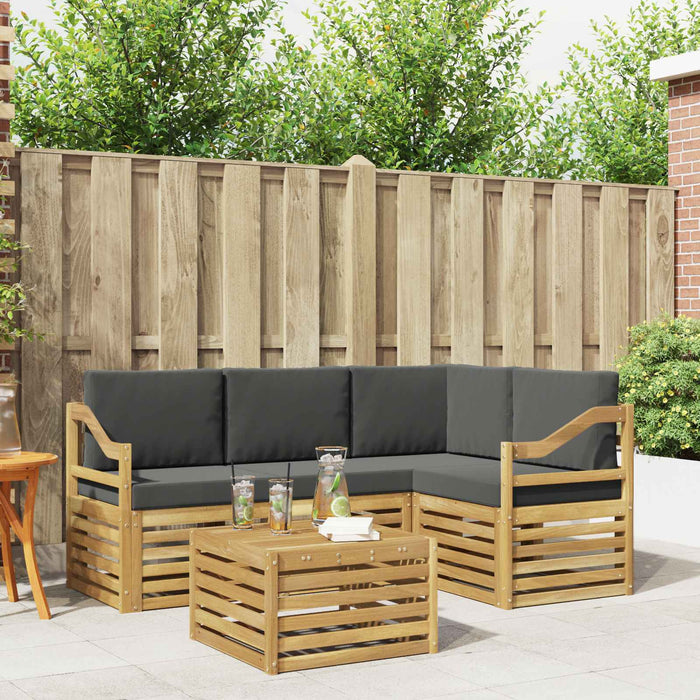 Set de canapele de exterior 5 pcs Alb și antracit WALTI