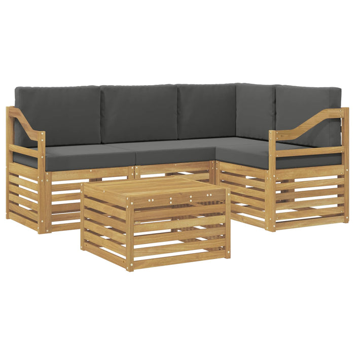 Set de canapele de exterior 5 pcs Alb și antracit WALTI