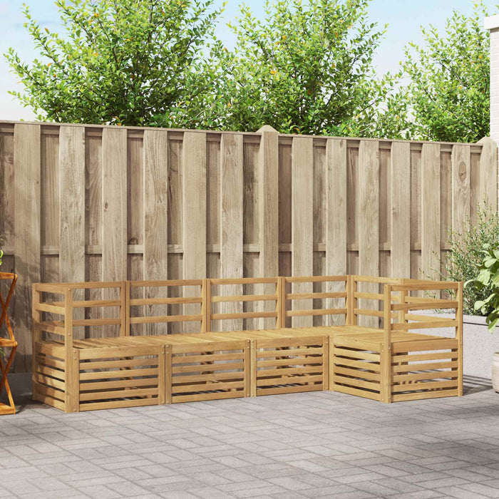 Set de canapele de exterior 5 pcs Alb 245 x 126,5 x 73 cm WALTI