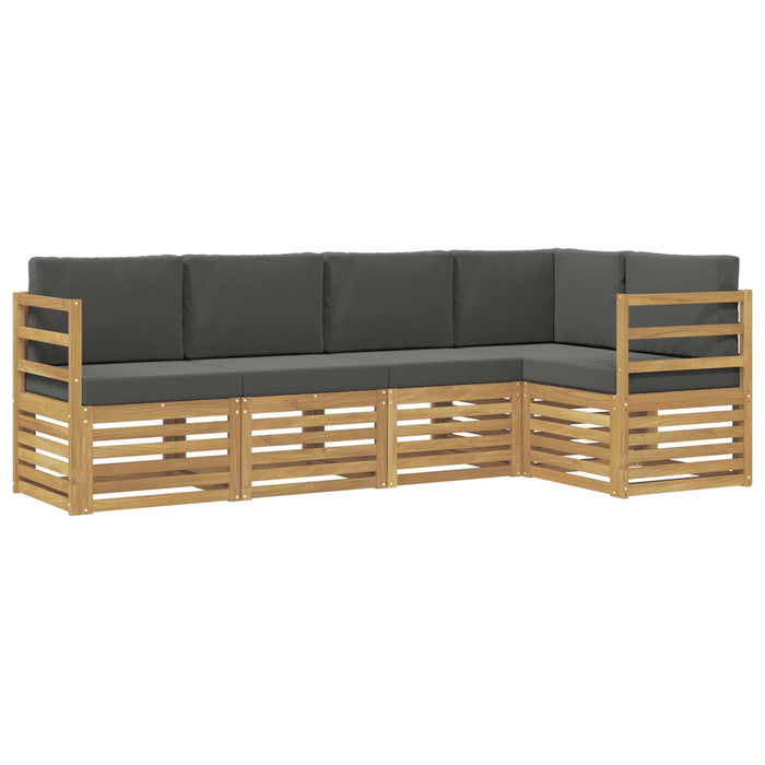 Set de canapele de exterior 5 pcs Alb și antracit WALTI