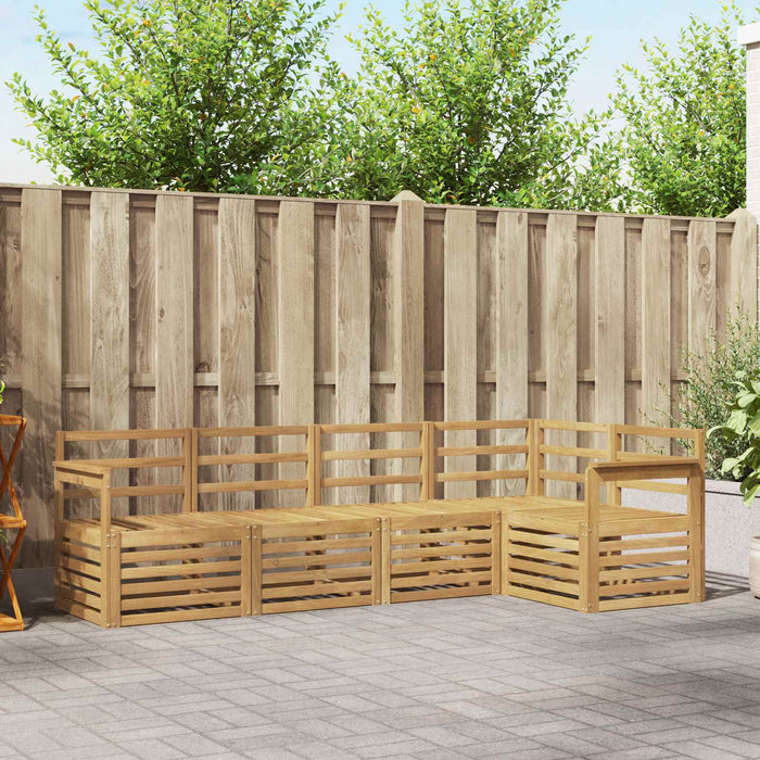 Set de canapele de exterior 5 pcs Alb 247 x 128,5 x 73 cm WALTI