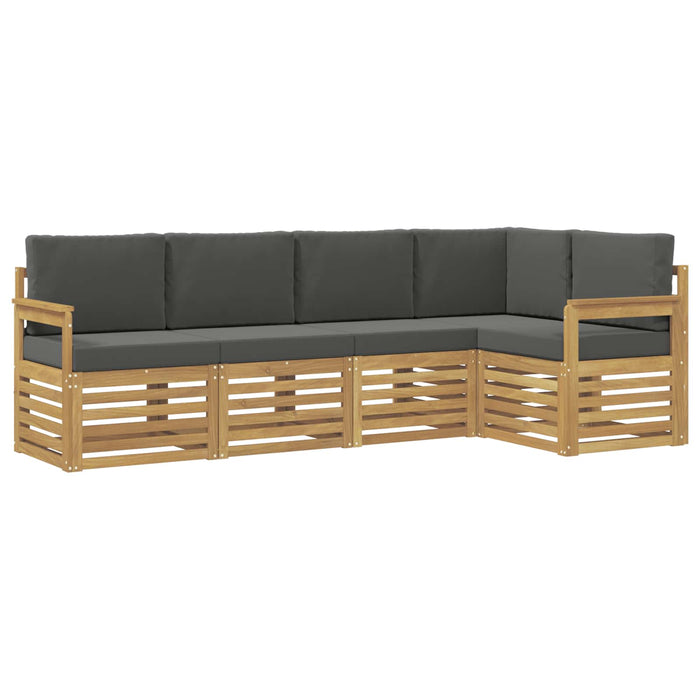 Set de canapele de exterior 5 pcs Alb și antracit WALTI