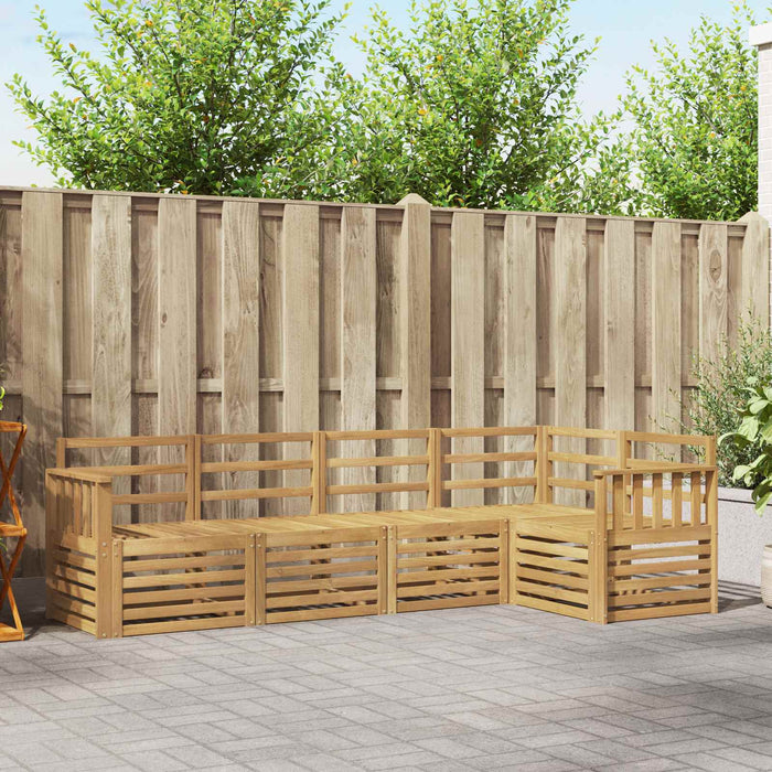 Set de canapele de exterior 5 pcs Alb 247 x 128,5 x 73 cm WALTI