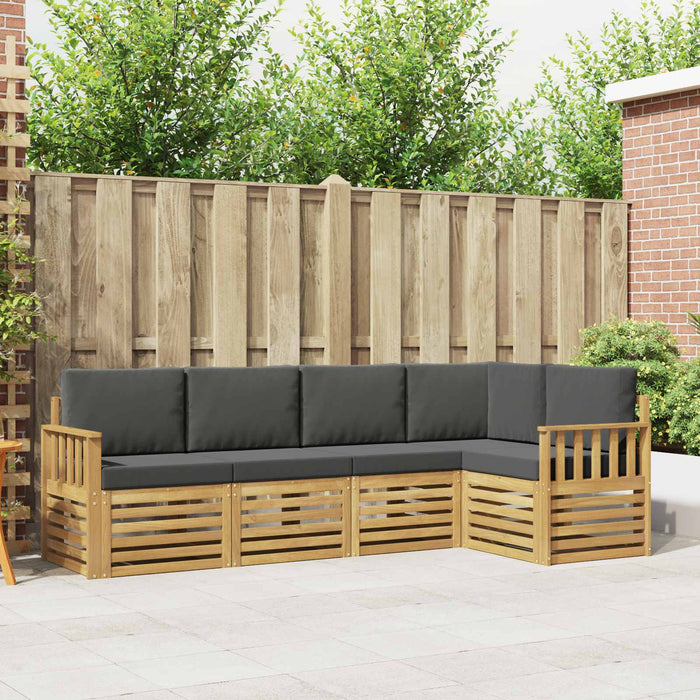 Set de canapele de exterior 5 pcs Alb și antracit WALTI